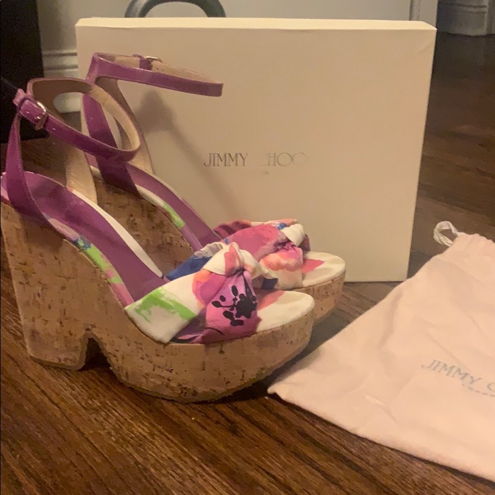 Jimmy Choo Cork Platform Heels 🌸